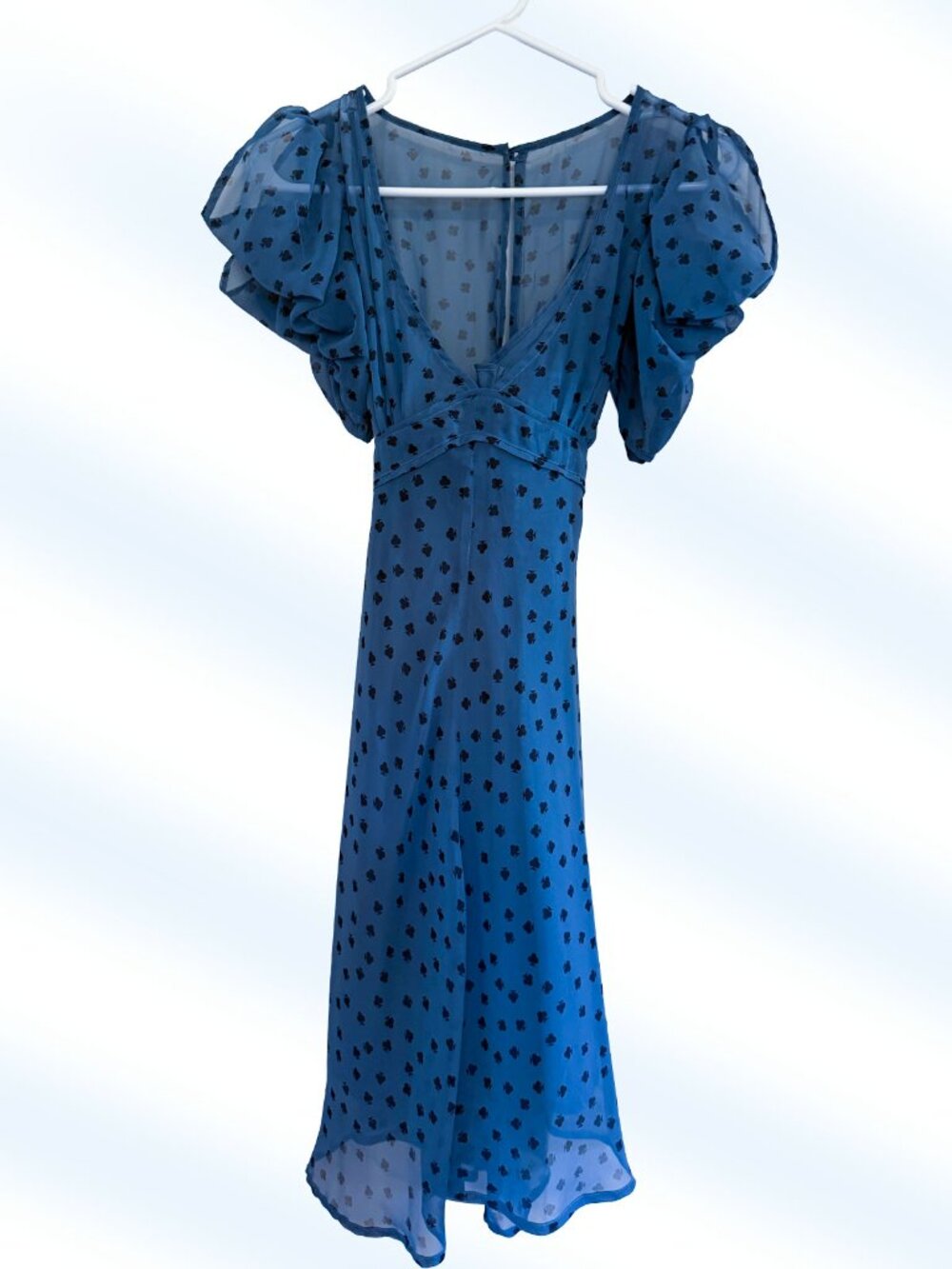BB Dakota Blue Dress with Black Clovers